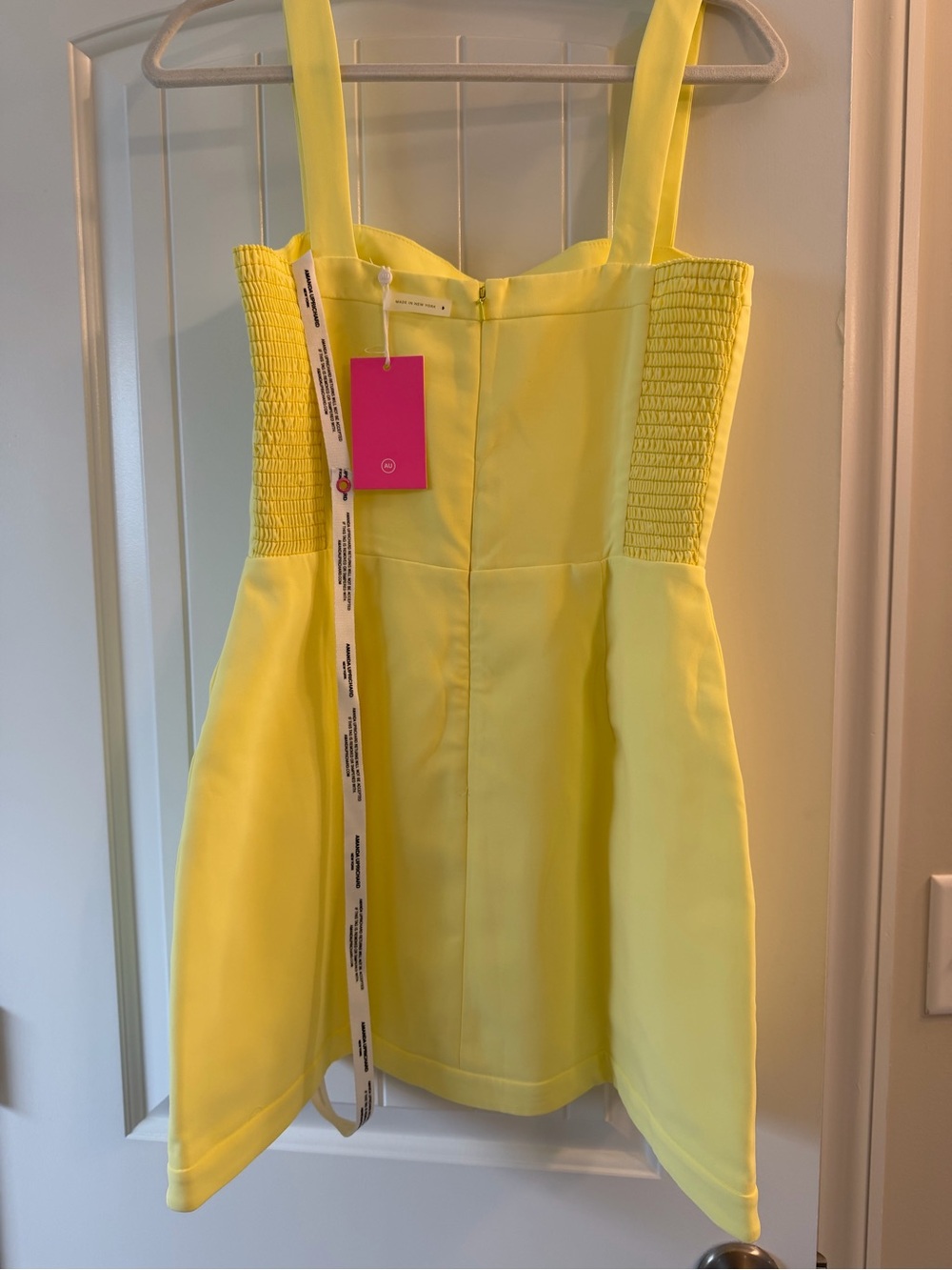 NWT Amanda Uprichard Bethany Skort Romper in Butter Yellow - Size Medium - Picture 9 of 11